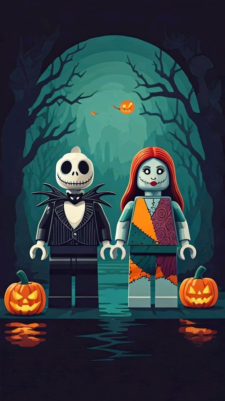 736x1308 Lego Jack Skellington and Sally from A Nightmare Before Christmas