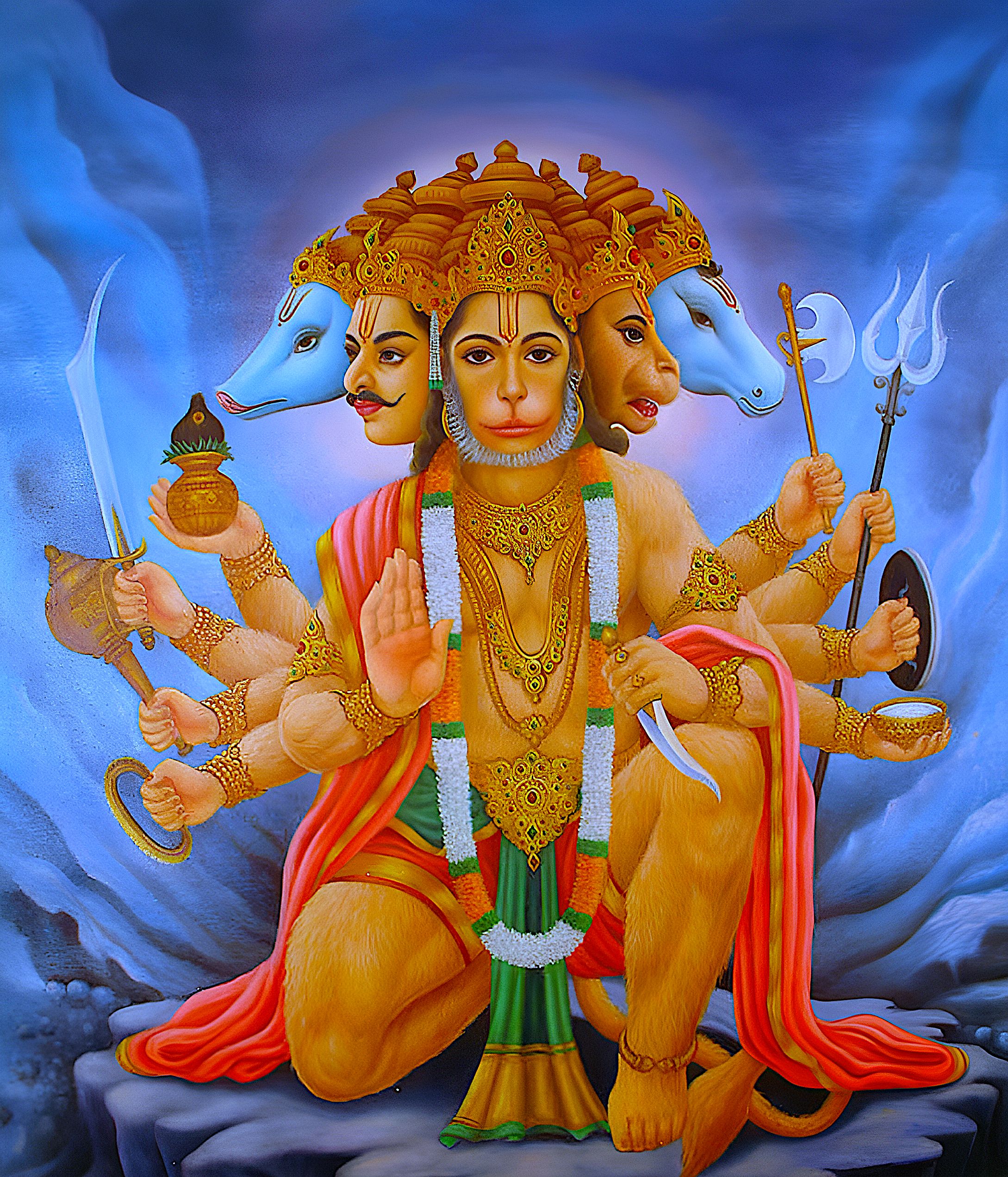 2178x2542 11TH Rudra Shiva Hanuman (cropped)
