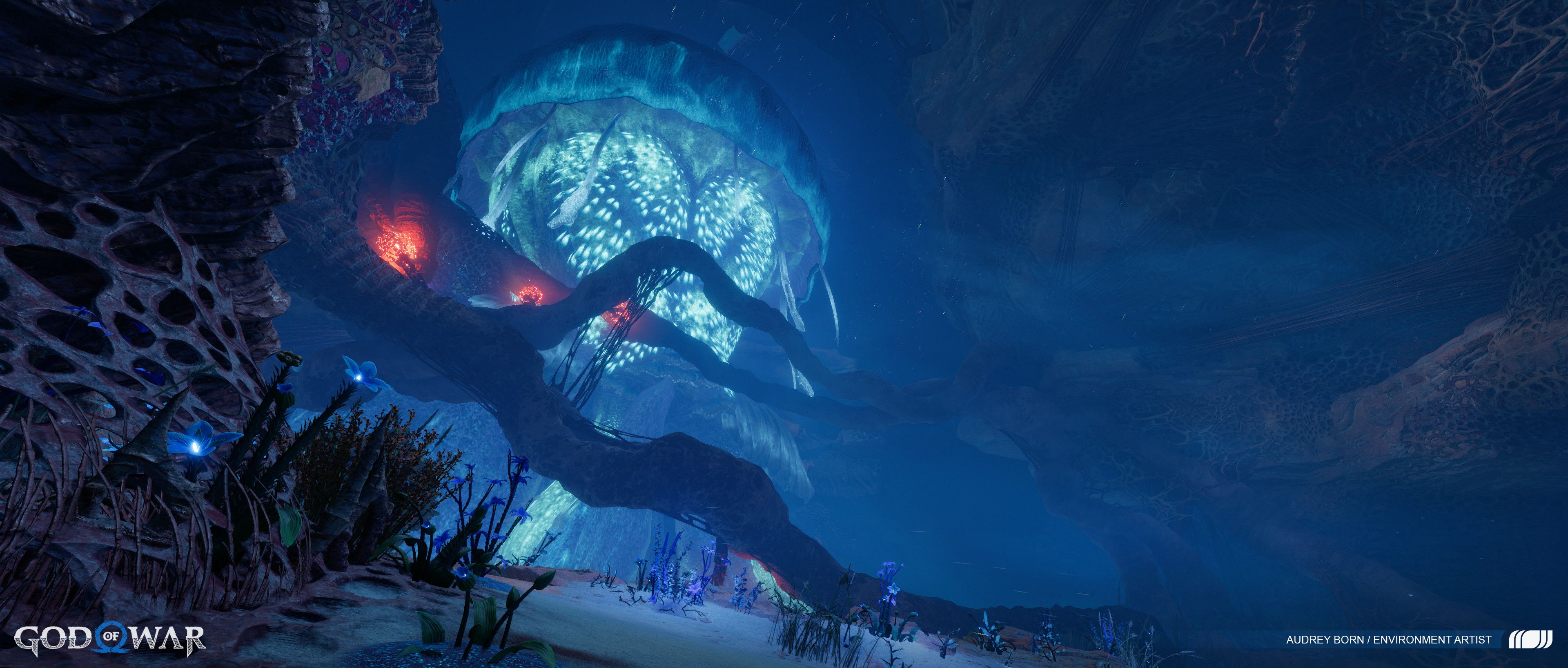 3840x1635 Audrey Born of War Ragnarok: Alfheim Desert Hafgufa Atrium