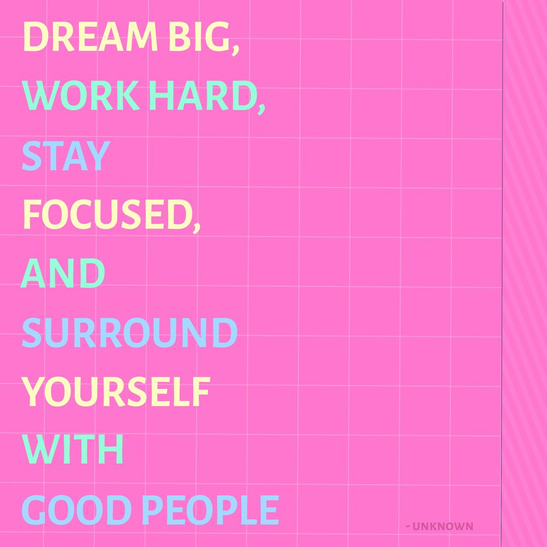 1080x1080 Inspirational Motivational Quote on Pink Background