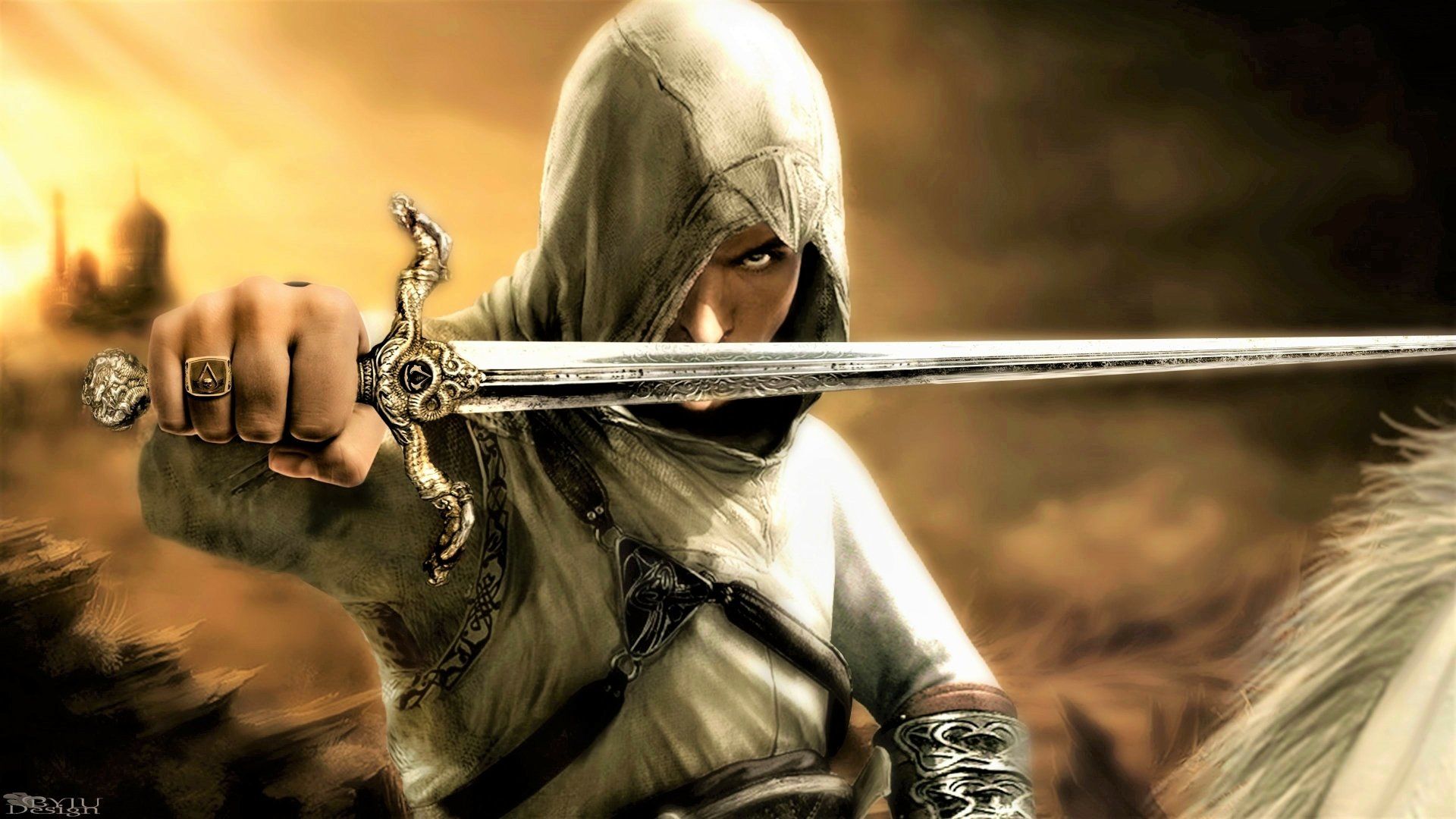 1920x1080 Epic Assassin's Creed Warrior: 4K Fantasy Swordmaster Wallpaperx2160