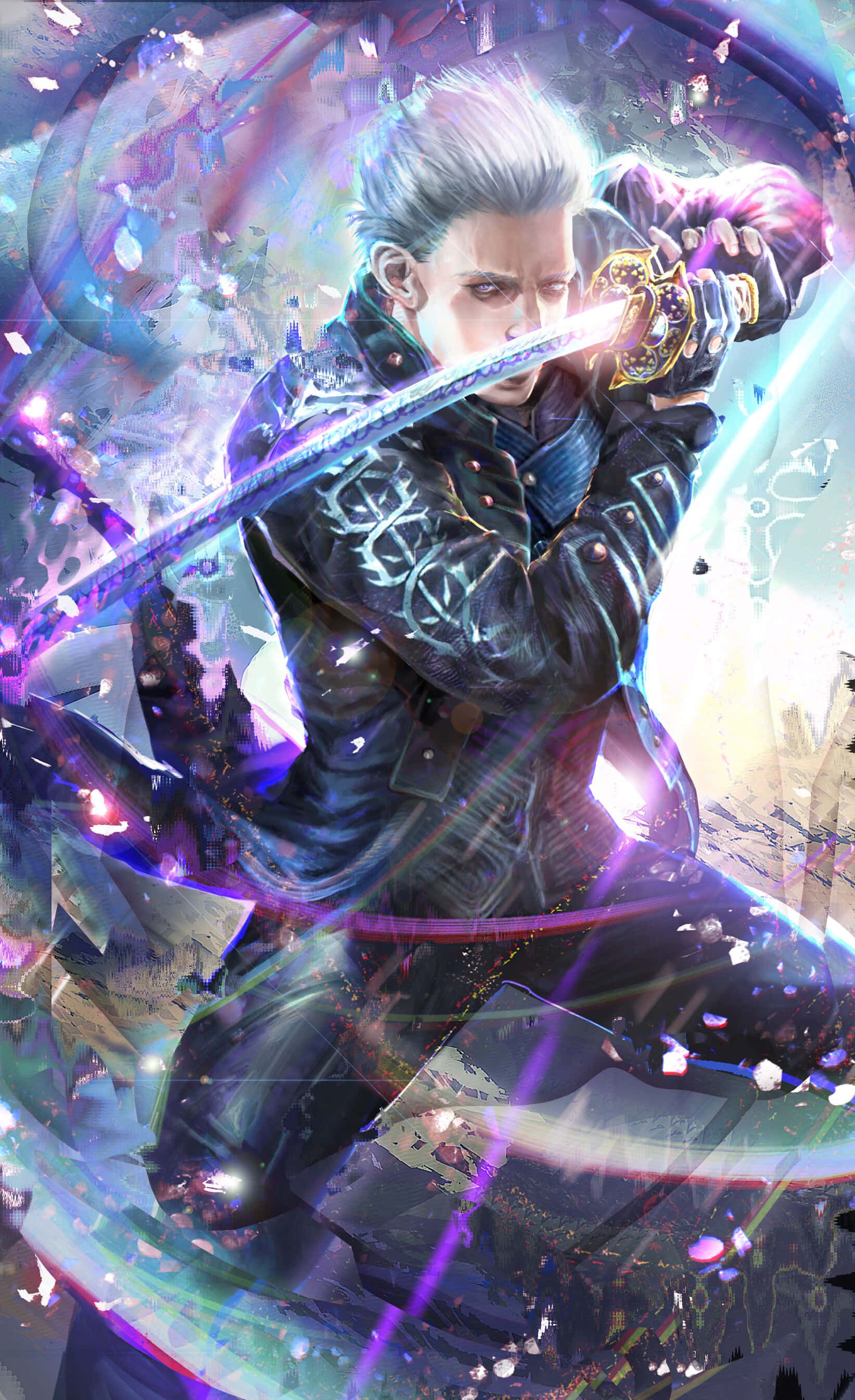 1643x2690 Download Vergil Swordmaster Artwork Wallpaper