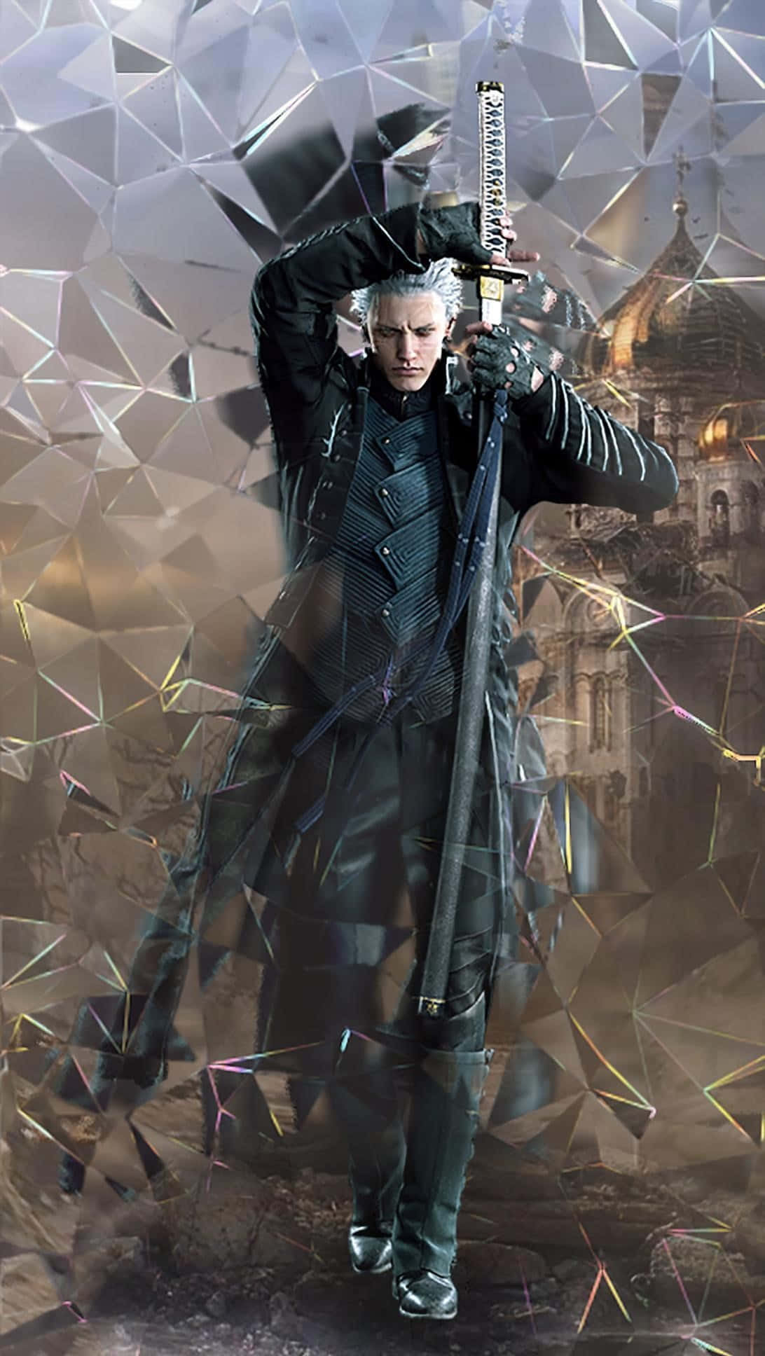 1092x1936 Download Vergil Stylish Swordmaster Wallpaper