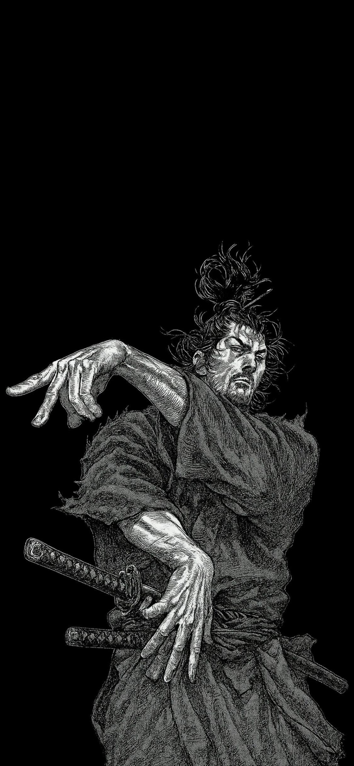 1125x2436 Miyamoto Musashi 4K Wallpaper