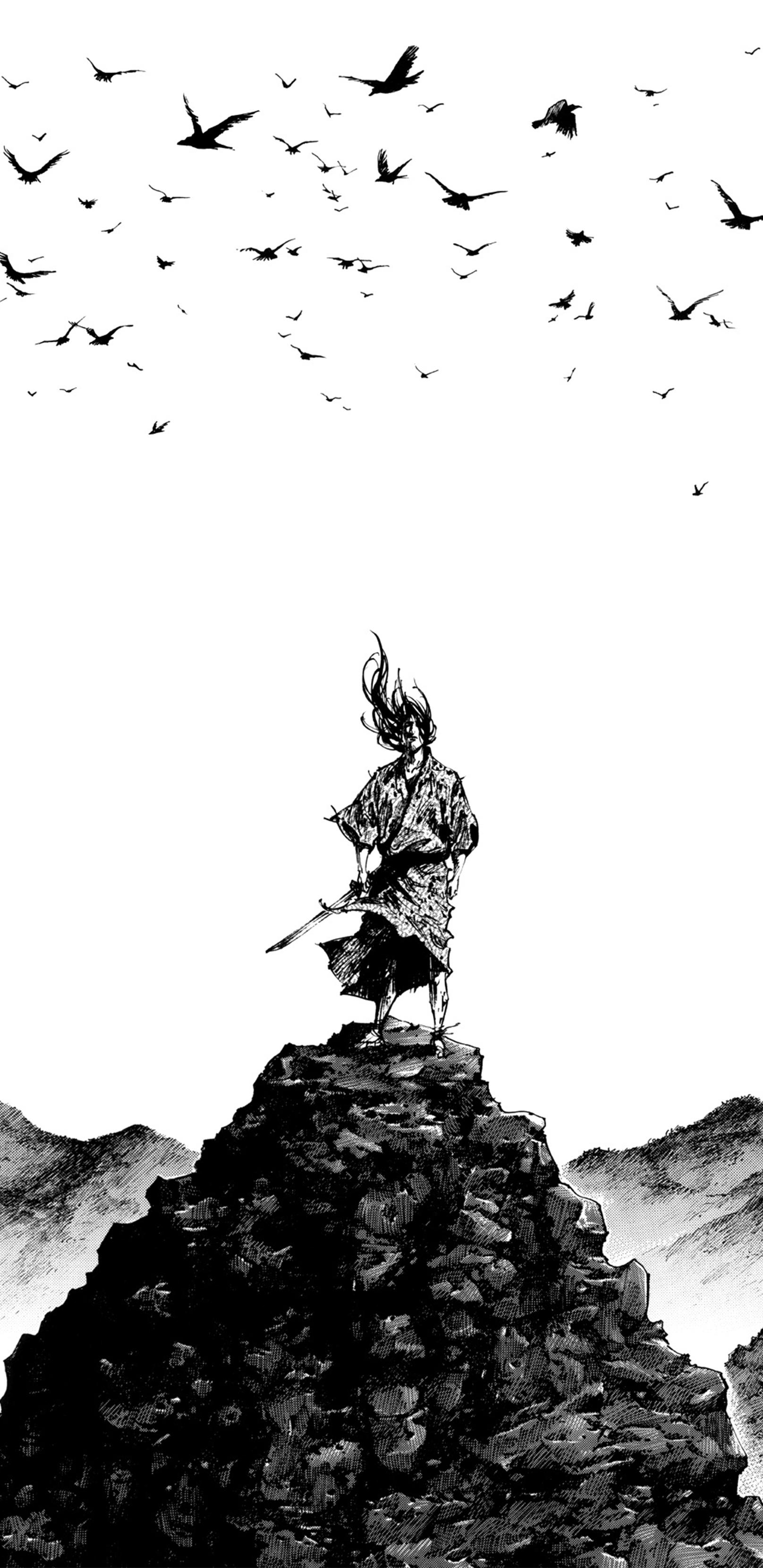 1616x3322 Miyamoto Musashi Vagabond Phone Wallpaper