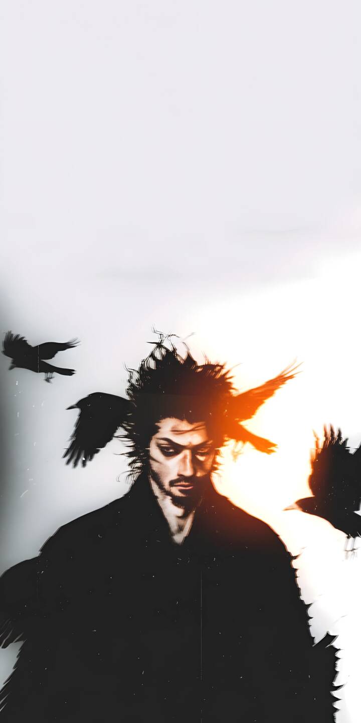 720x1440 Miyamoto Musashi Ravens 4K Wallpaper