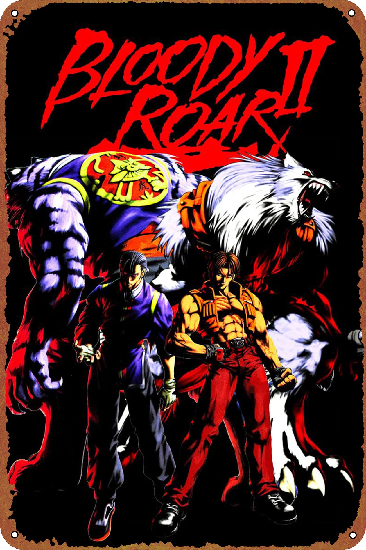 1260x1890 BLOODY ROAR 2 Game Poster Vintage Tin Sign for Bar Office Home Wall Decor Gift Retro Metal Sign 12 X 8 inch : Amazon.ie