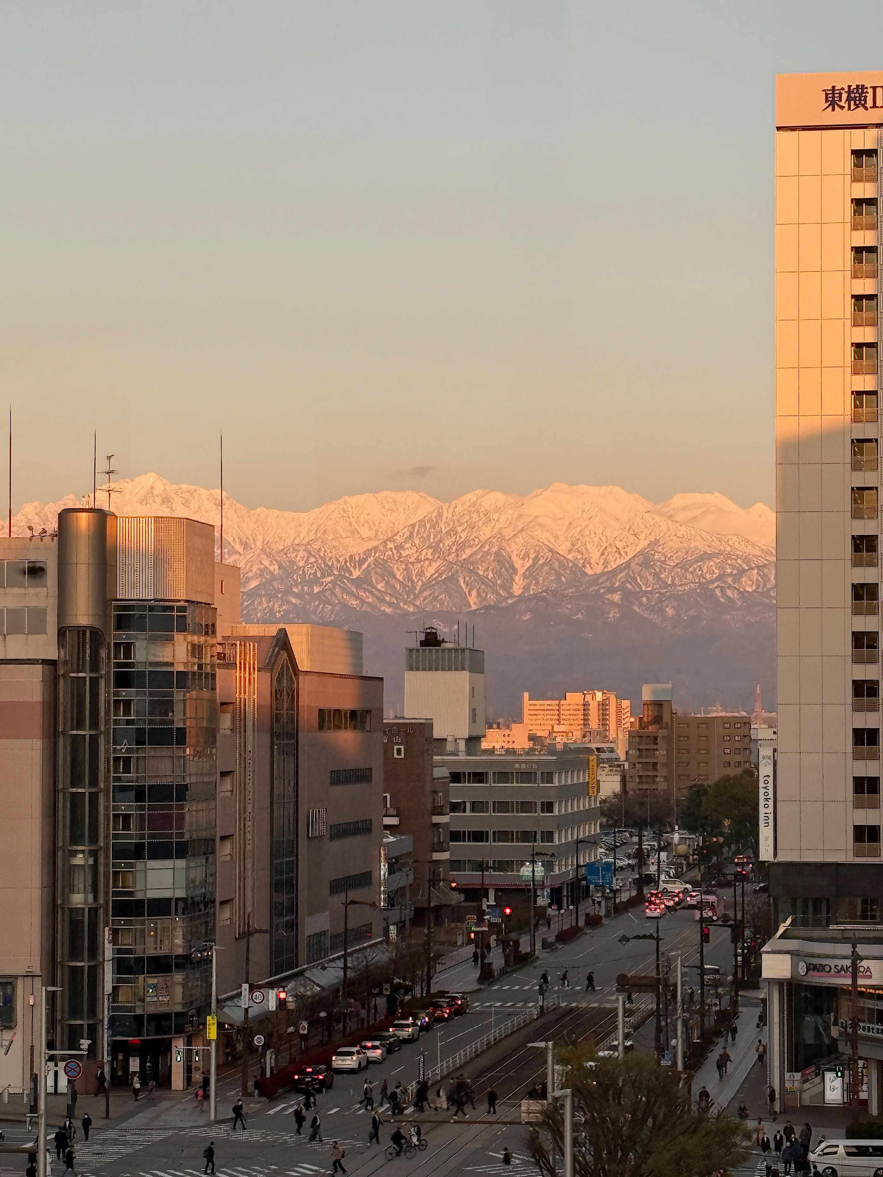 3024x4032 Tateyama mountains from near the Toyama station