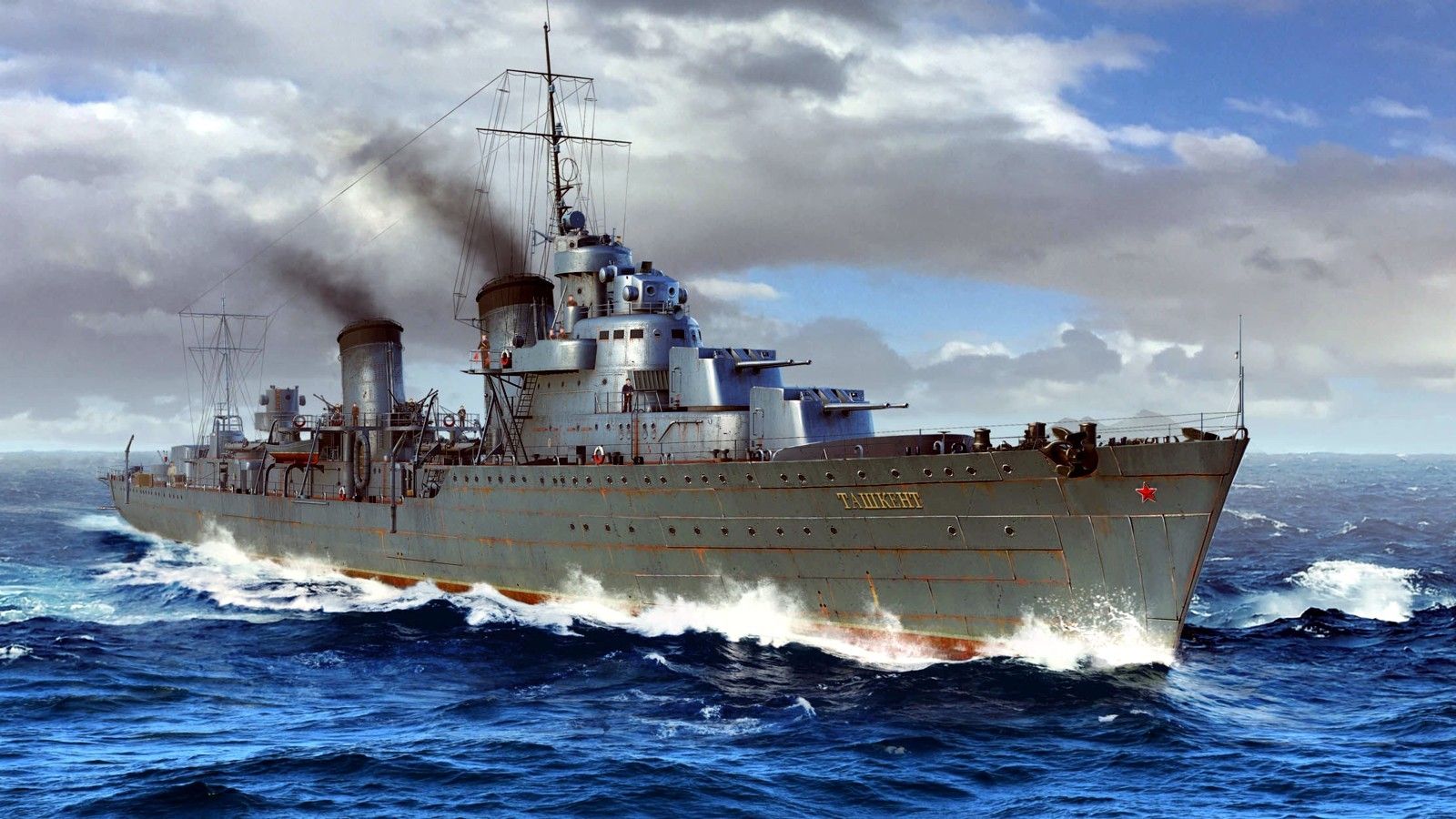 1600x900 Sevastopol siege, destroyer Tashkent