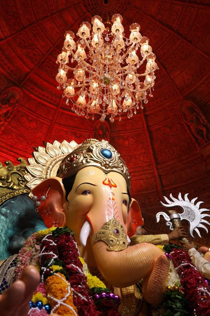 736x1104 lalbaugcha Raja wallpaper HD
