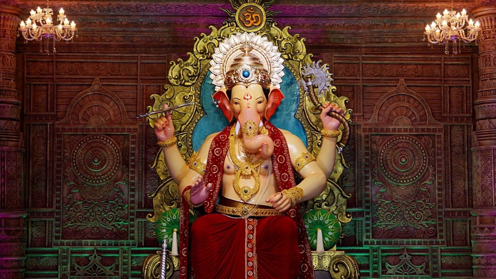 1600x900 Lalbaugcha Raja 2023 Wallpaper