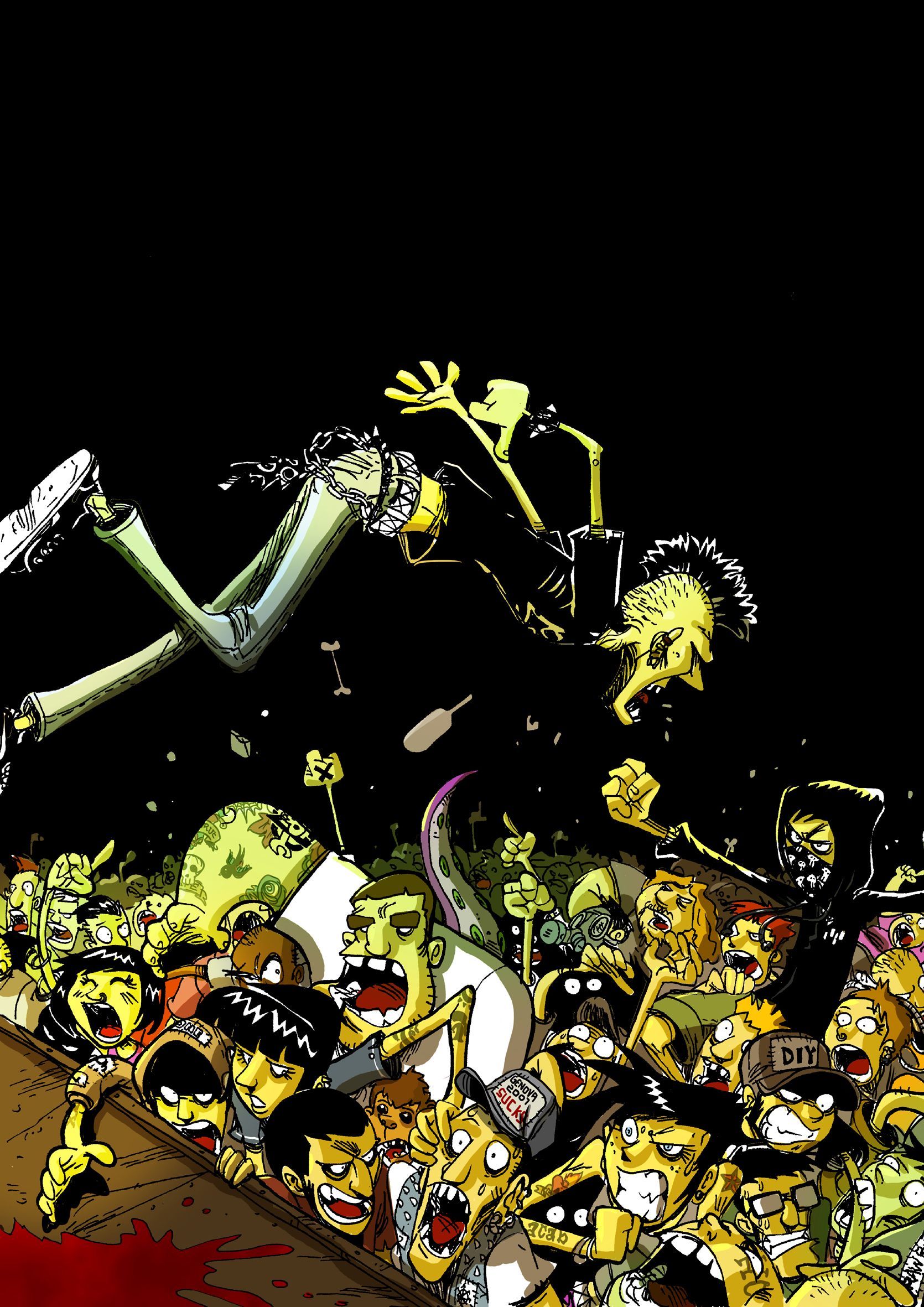 1670x2362 Illustration for Coll'Hardcore concert poster, work by, Zerocalcare