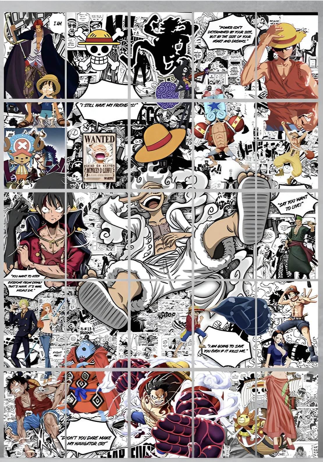 1110x1590 ThePosterMart One Piece Anime Manga Wall Posters Set of 25 PEEL N STICK Self Adhesive Light weight posters for long lasting on Wall Posters for bedroom SIZE A4 : Amazon.in: Home