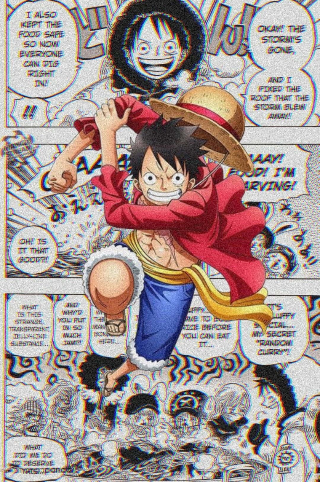 1080x1626 Wallpaper One Piece Luffy Manga Gear Luffy Unleashed: Ultra HD One Piece Manga Collage Wallpaper By