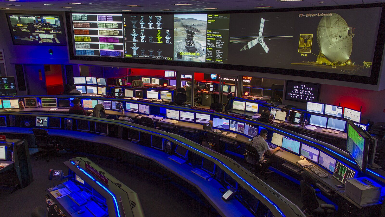 1600x900 Mission Control: Viewing Gallery Level. The JPL dark room