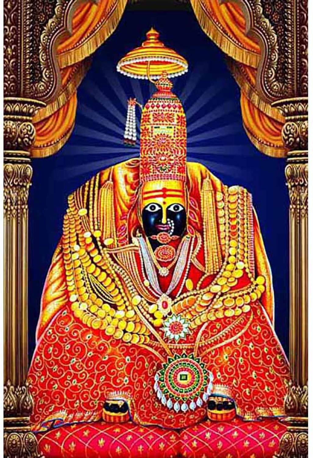 1027x1500 Poster N frame Tulja Bhavani Tuljapur UV Textured Decorative Art Print Premium Quality Wall Poster un framed (Rolled) Paper Print