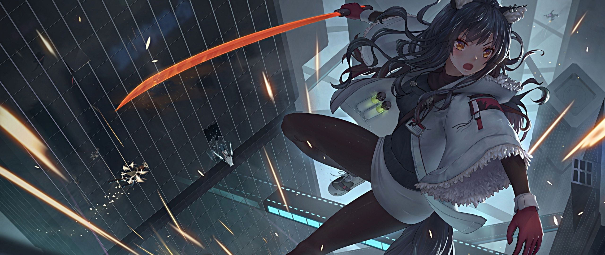 2560x1080 Download Anime, Young woman, Fantasy Wallpaper in 2560x1080 Resolution