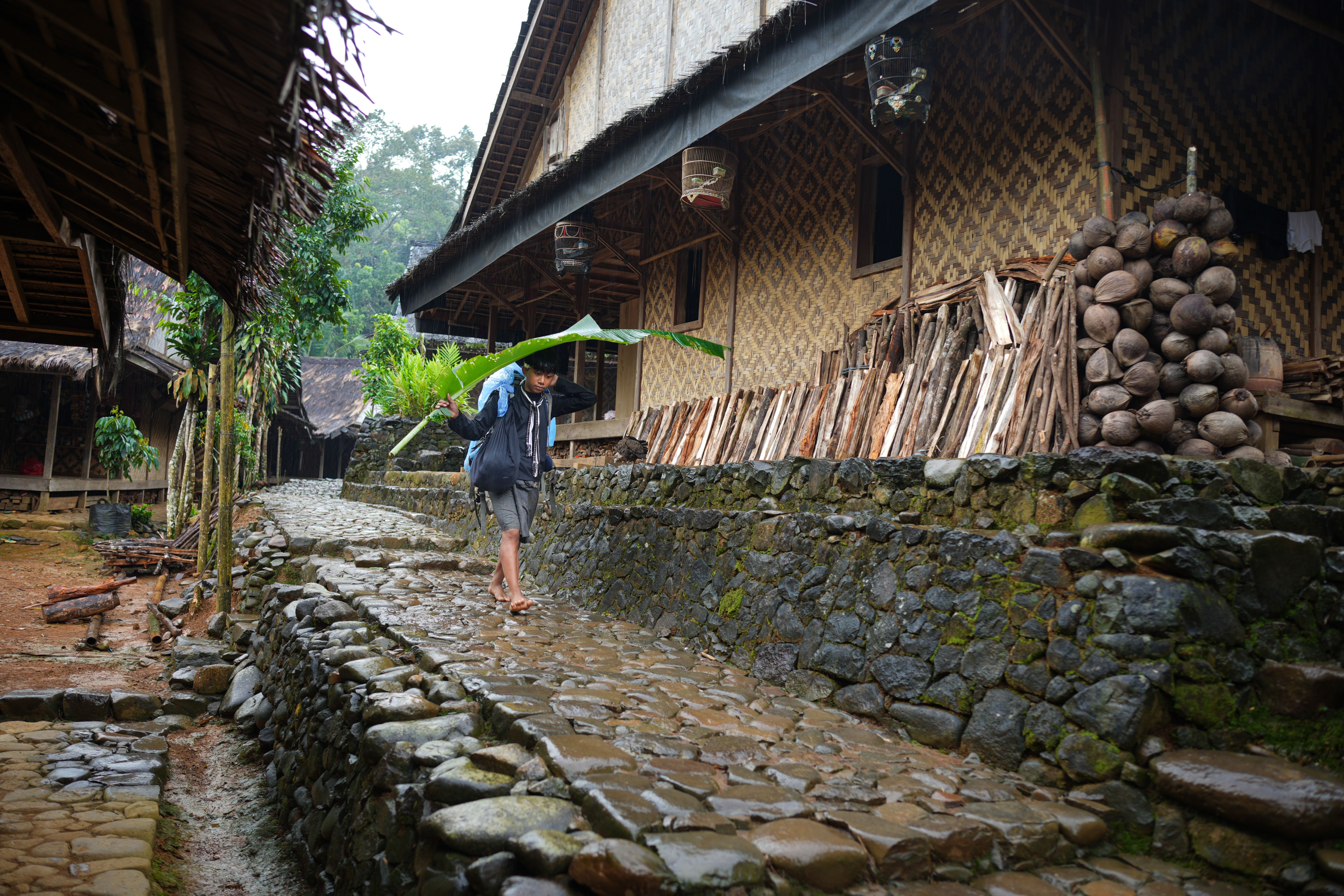 7008x4672 Traditional Village Street in Banten, Indonesia · Free