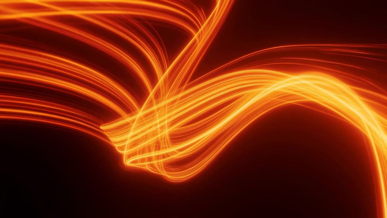1280x720 Abstract orange background with streaks of light
