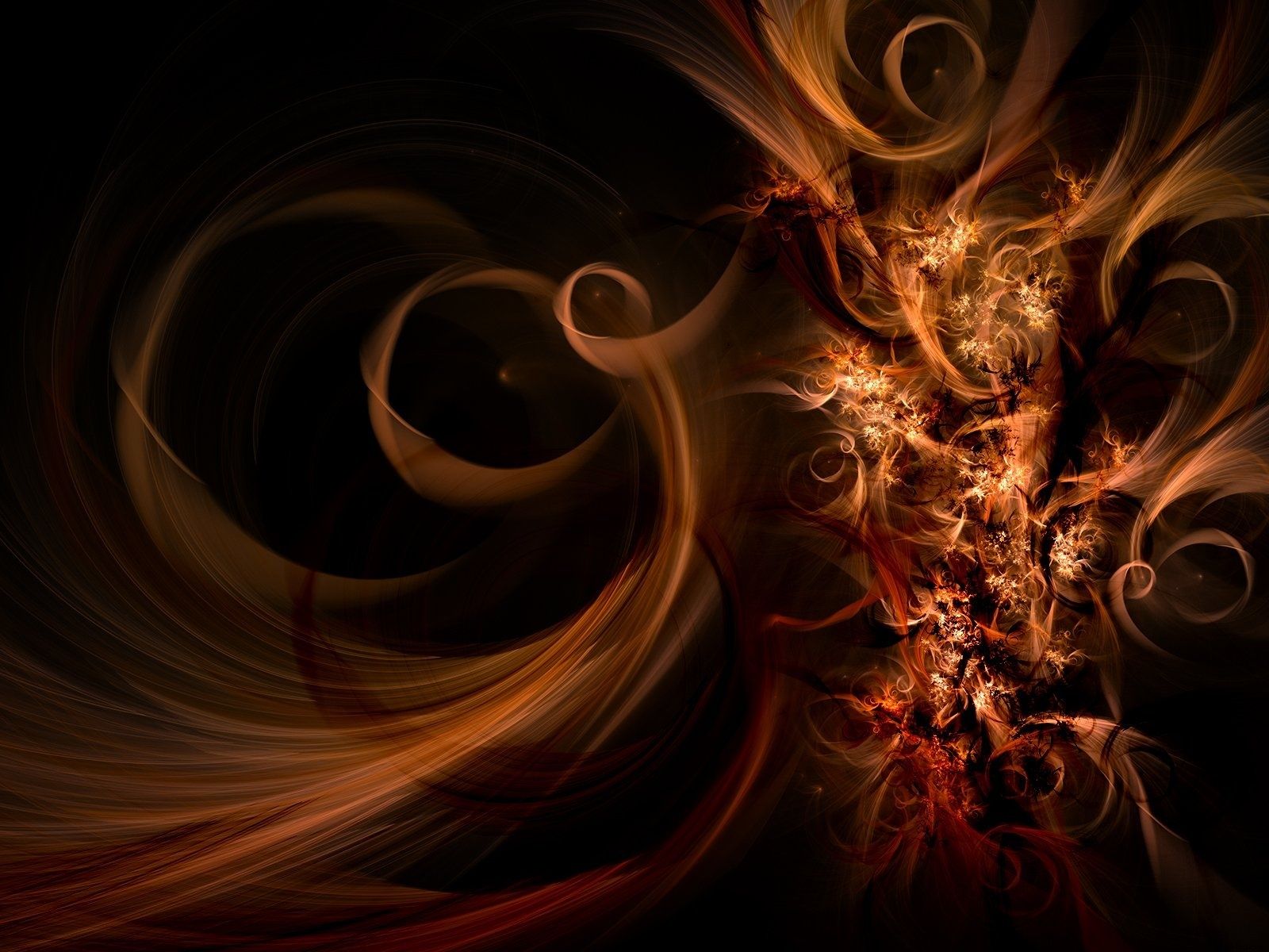 1600x1200 Swirly Light Orange Abstract 4K UHD Wallpaper for UltraHD Desktop and TV : Widescreen and UltraWide Display : Smartphone and Tablet Devices