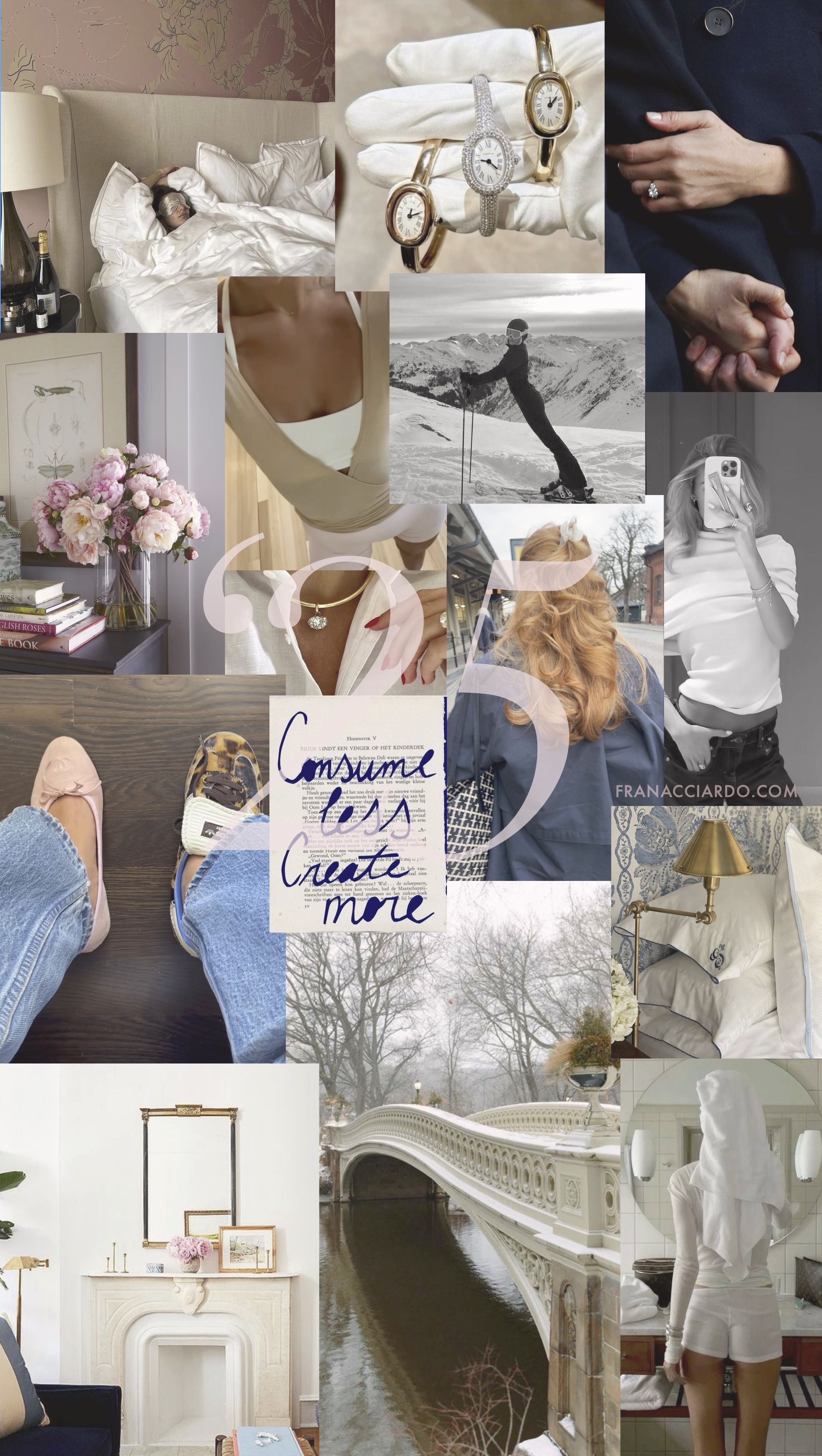2404x4256 January 2025 Moodboard (Desktop & iPhone Wallpaper!)