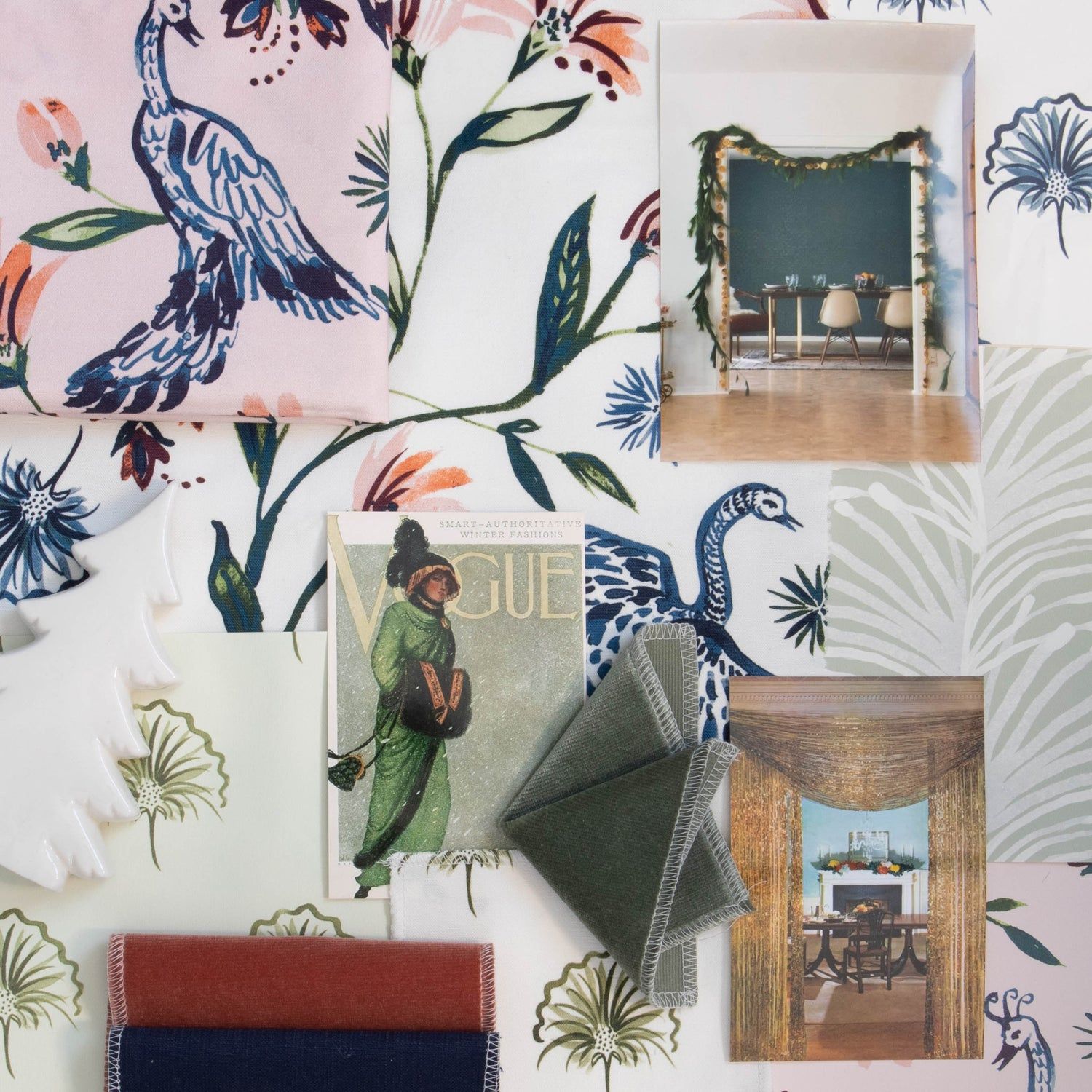 1500x1500 Clay Coated Cream Chinoiserie Wallpaper