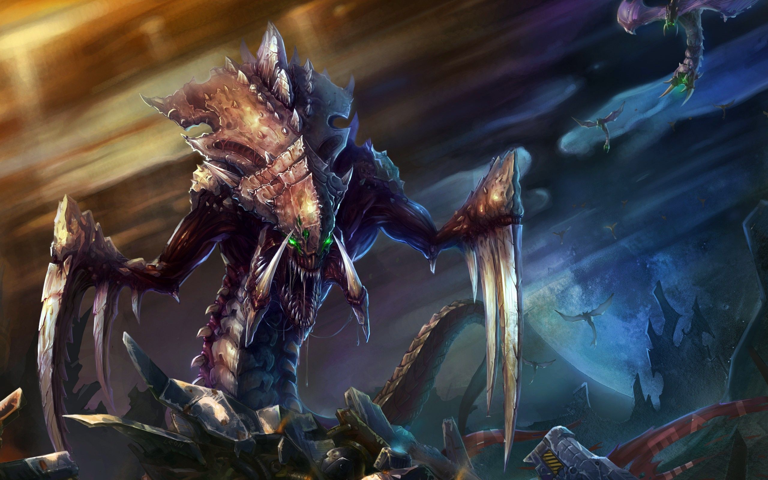 2560x1600 video, Games, Starcraft, Zerg, Hydralisk, Fantasy, Art, Artwork, Starcraft, Ii Wallpaper HD / Desktop and Mobile Background