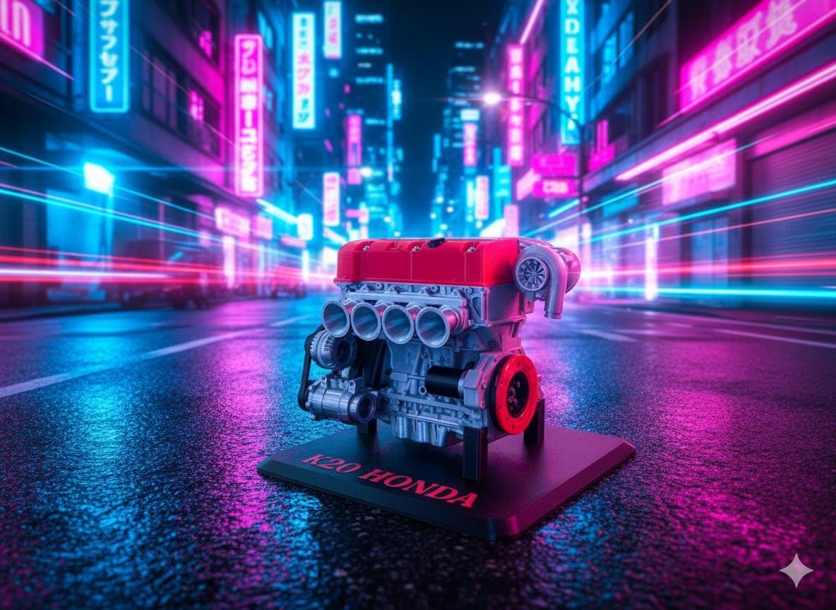 1184x864 Honda K20 Stock Turbo Engine Model 3D Print Vroom Vroom