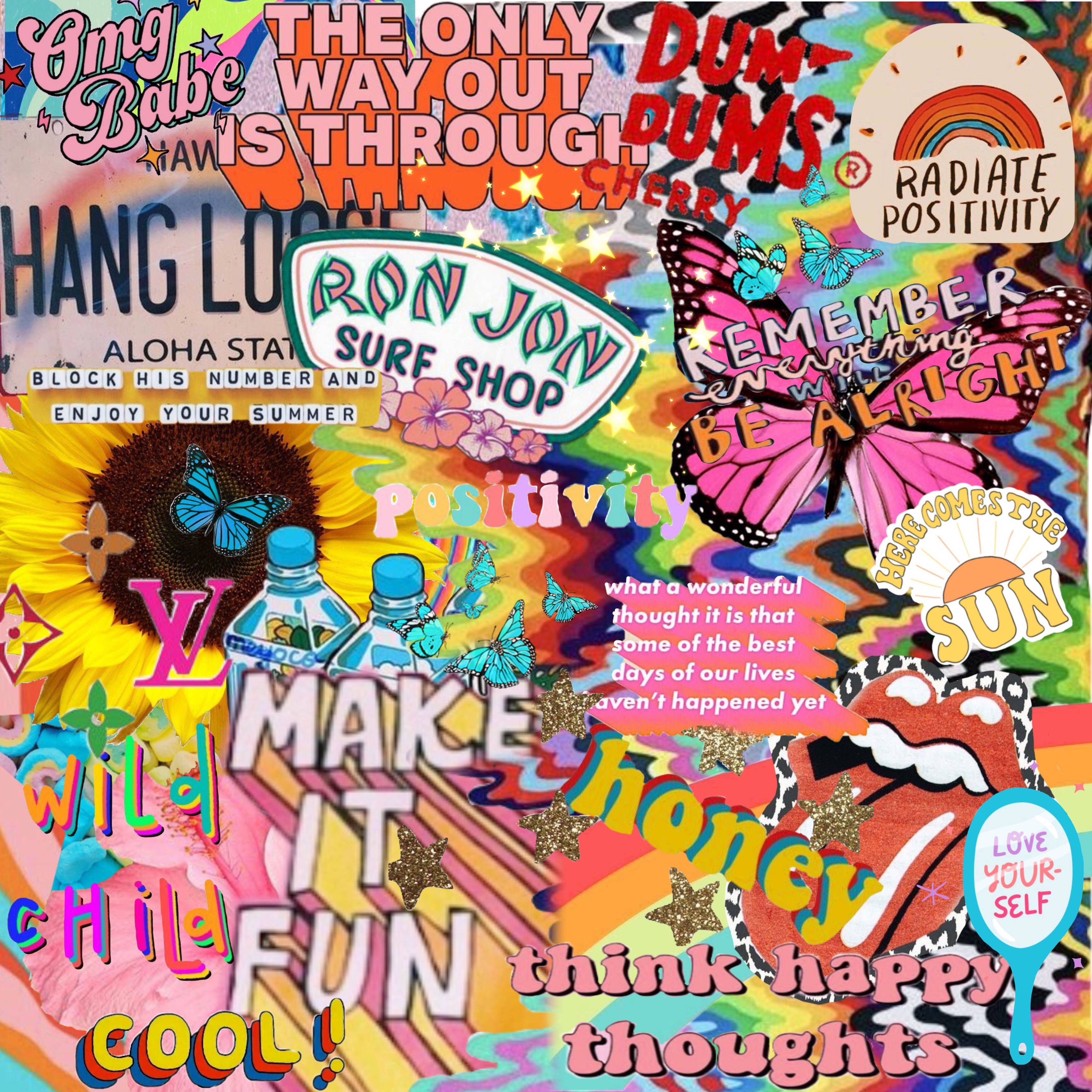 3464x3464 Download Positive Quotes Collage Wallpaper