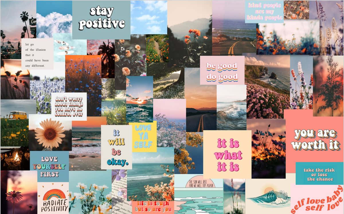 1200x747 Download Inspirational Collage Positive Affirmations Wallpaper