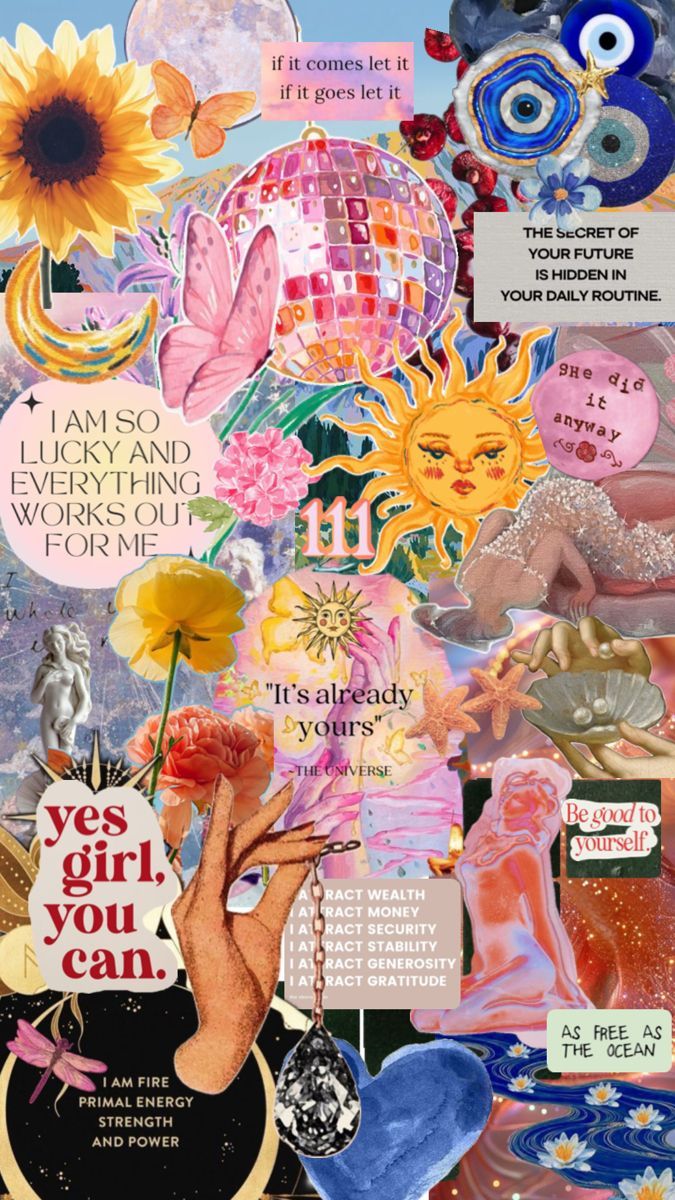 675x1200 Postive. Positive affirmations wallpaper, Cute pink wallpaper collage, Collage affirmations