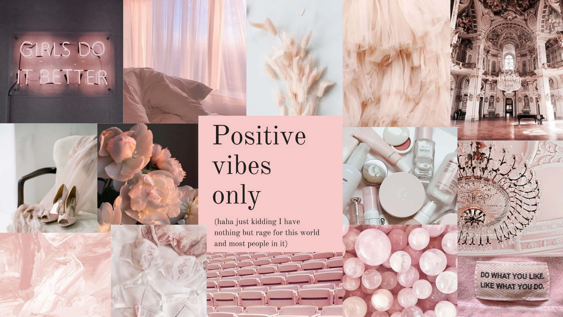 1920x1080 Download Positive Vibes Collage Wallpaper