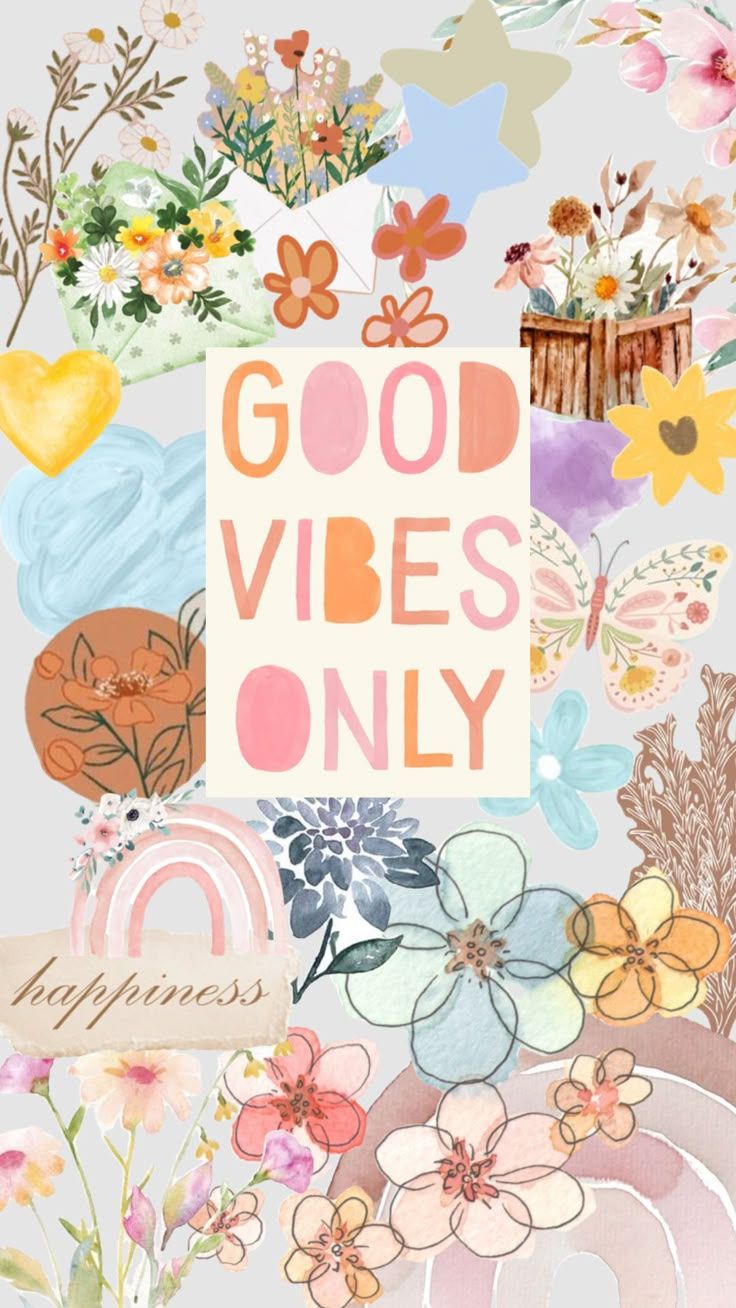 736x1308 Good Vibes Only Collage. Wallpaper good vibes, Good vibes fabric ideas, Positive vibes wallpaper aesthetic