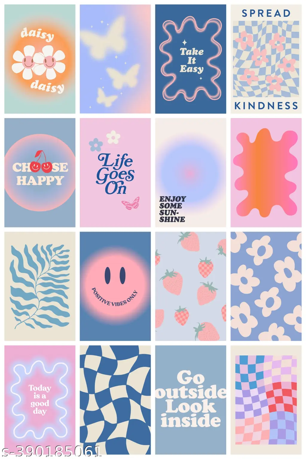 1024x1536 Price History Of 88 Peel N Stick Good Vibes Positive Aesthetic Wall Collage Kit, Girl Room Decor, Dorm Decor, Photo Collage Kit Paper Print From Flipkart 2_140282359