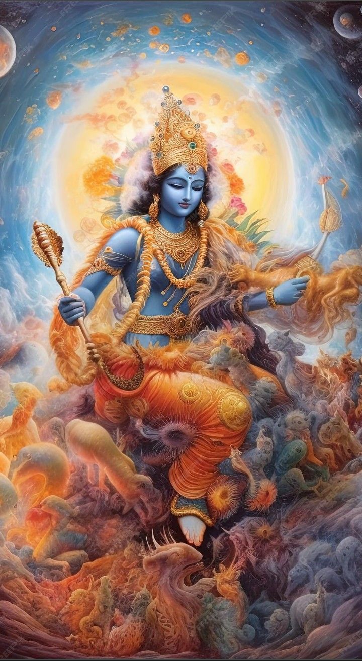 720x1315 Lord Krishna Illustration. Lord vishnu aesthetic wallpaper, Vishnu god wallpaper, Shree vishnu wallpaper