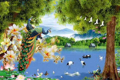480x320 HD PRINT HOUSE 122 cm x 92 cm Waterproof Decorative Vinyl Wallpaper Price in India HD PRINT HOUSE 122 cm x 92 cm Waterproof Decorative Vinyl Wallpaper online at