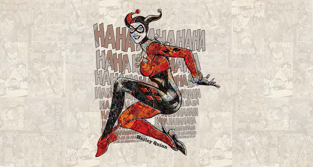 1240x661 Vintage harley quinn comic book panoramic wallpaper
