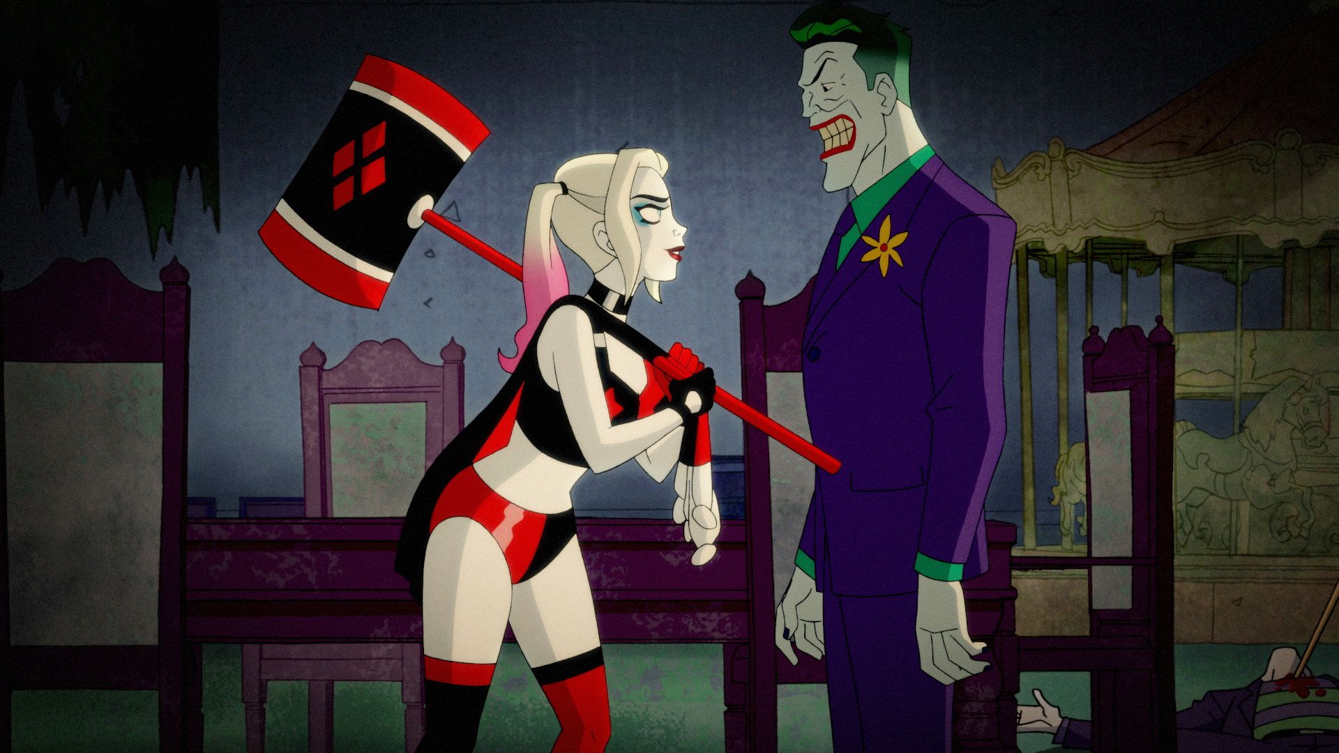 1920x1080 Desktop wallpaper: Harley Quinn (Tv Show), Tv Show, Harley Quinn, Dc Comics, Joker 4K free download for PC. 1002989