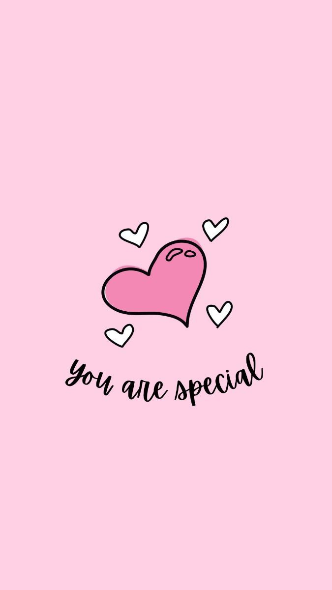 675x1200 You Are Special Self Love Pink Heart iPhone Lock Screen Wallpaper