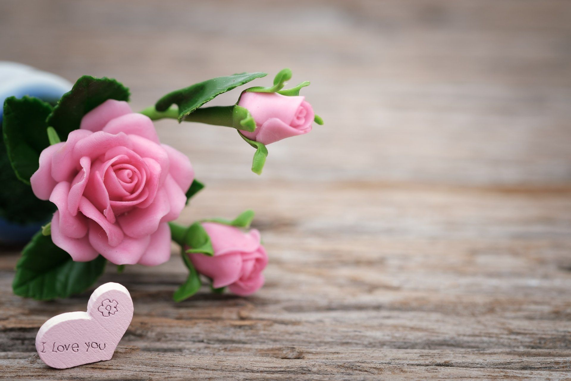 1920x1280 5K Ultra HD Handcrafted Pink Rose & Heart Wallpaperx4000