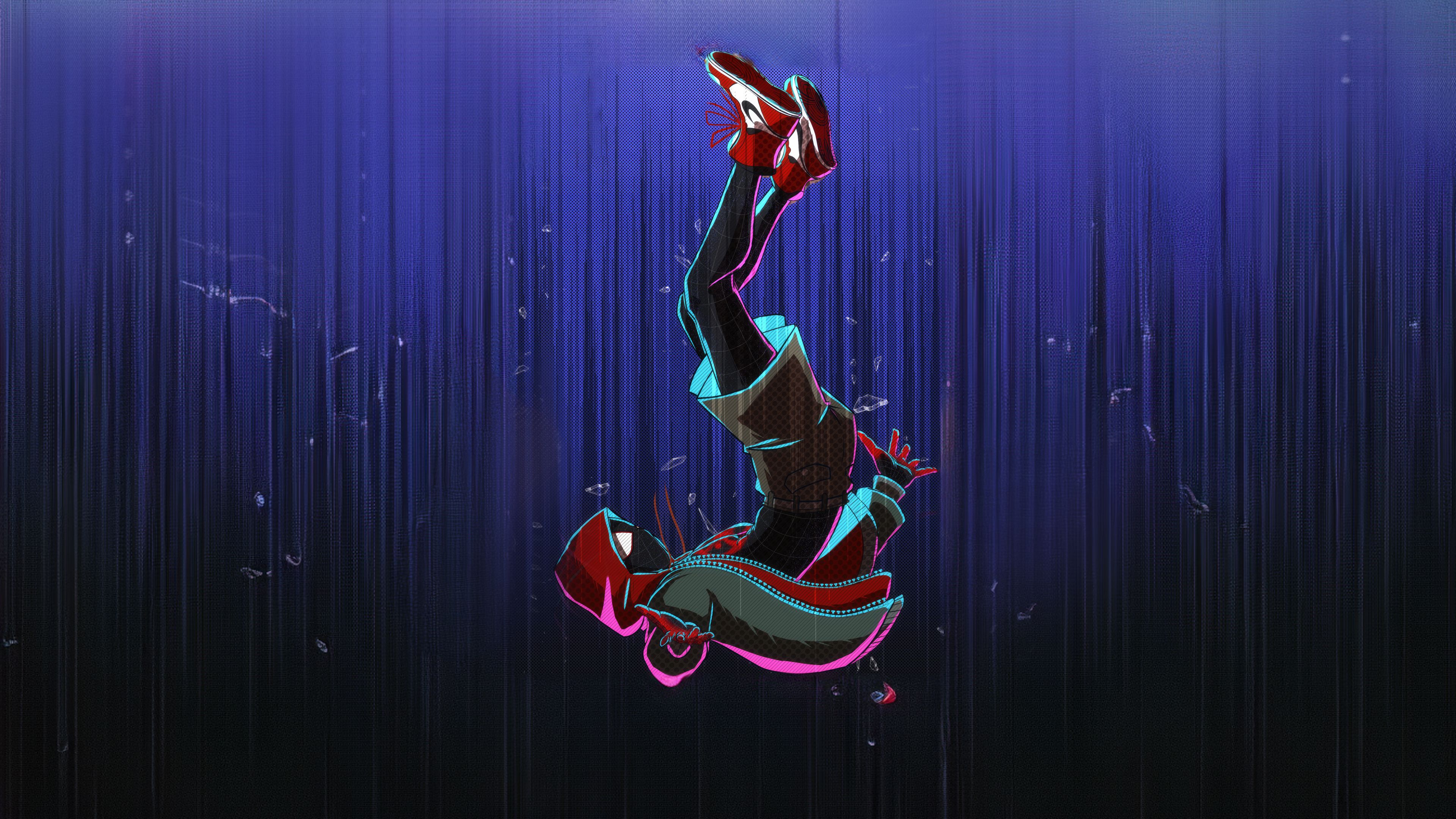 3840x2160 Miles Morales Falling Wallpaper, HD Superheroes Wallpaper, 4k Wallpaper, Image, Background, Photos and Picture