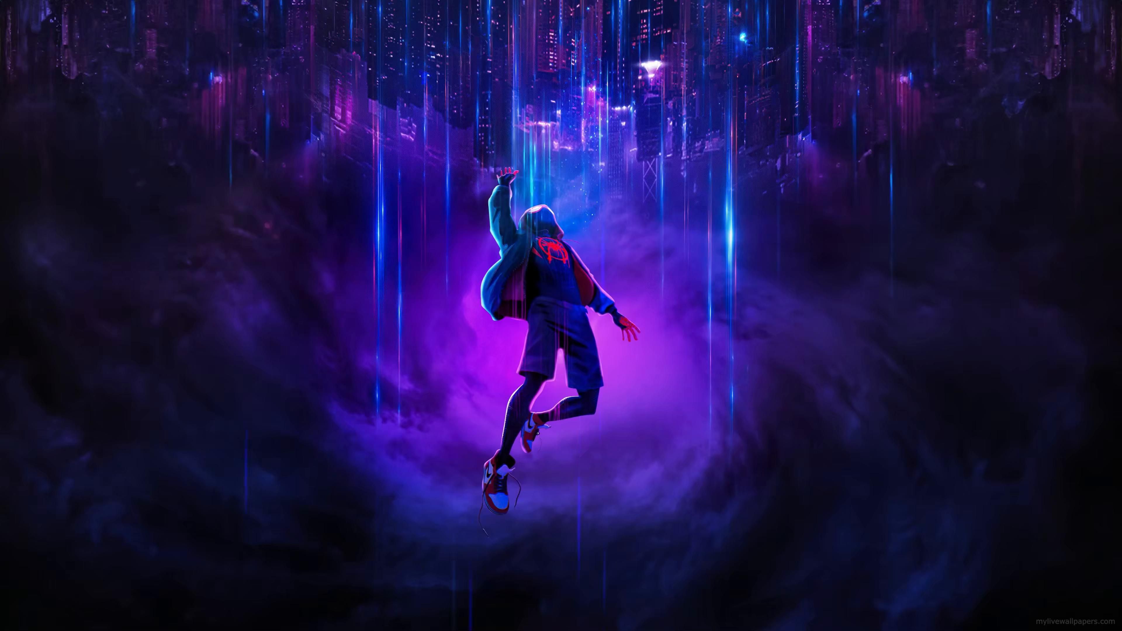 3840x2160 Miles Morales Freefall Live Wallpaper