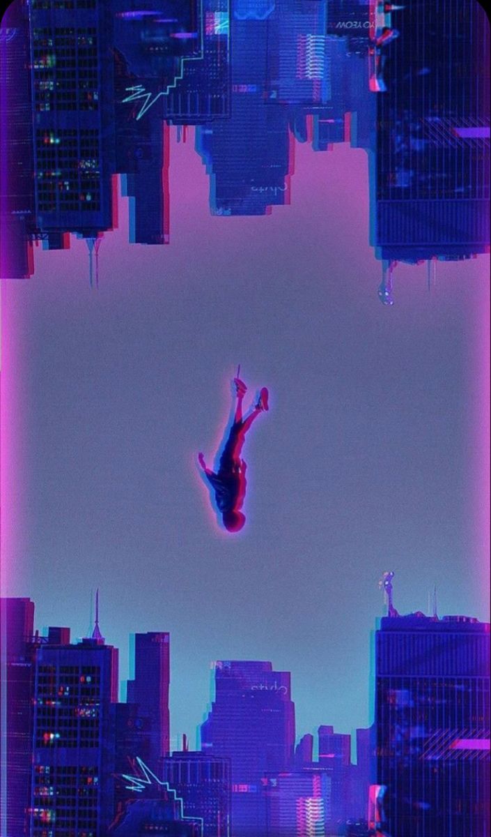 705x1200 Miles Morales Falling iPhone Wallpaper