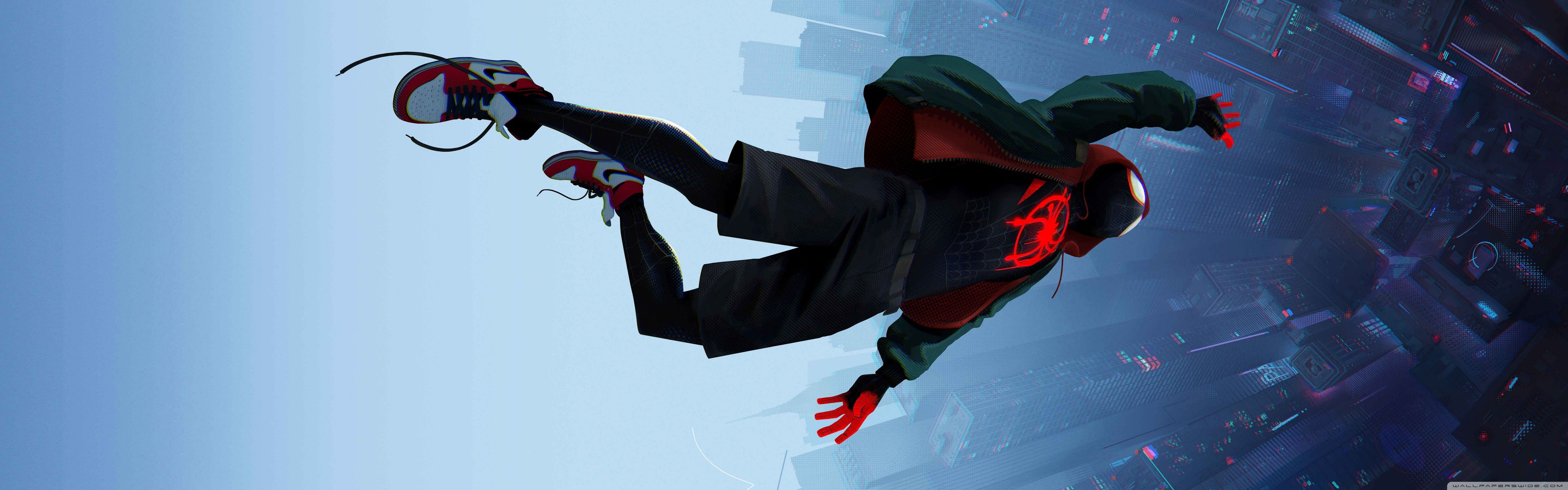 5120x1600 Miles Morales Flying 4K UHD Wallpaper for UltraHD Desktop and TV : Widescreen and UltraWide Display : Dual Monitor