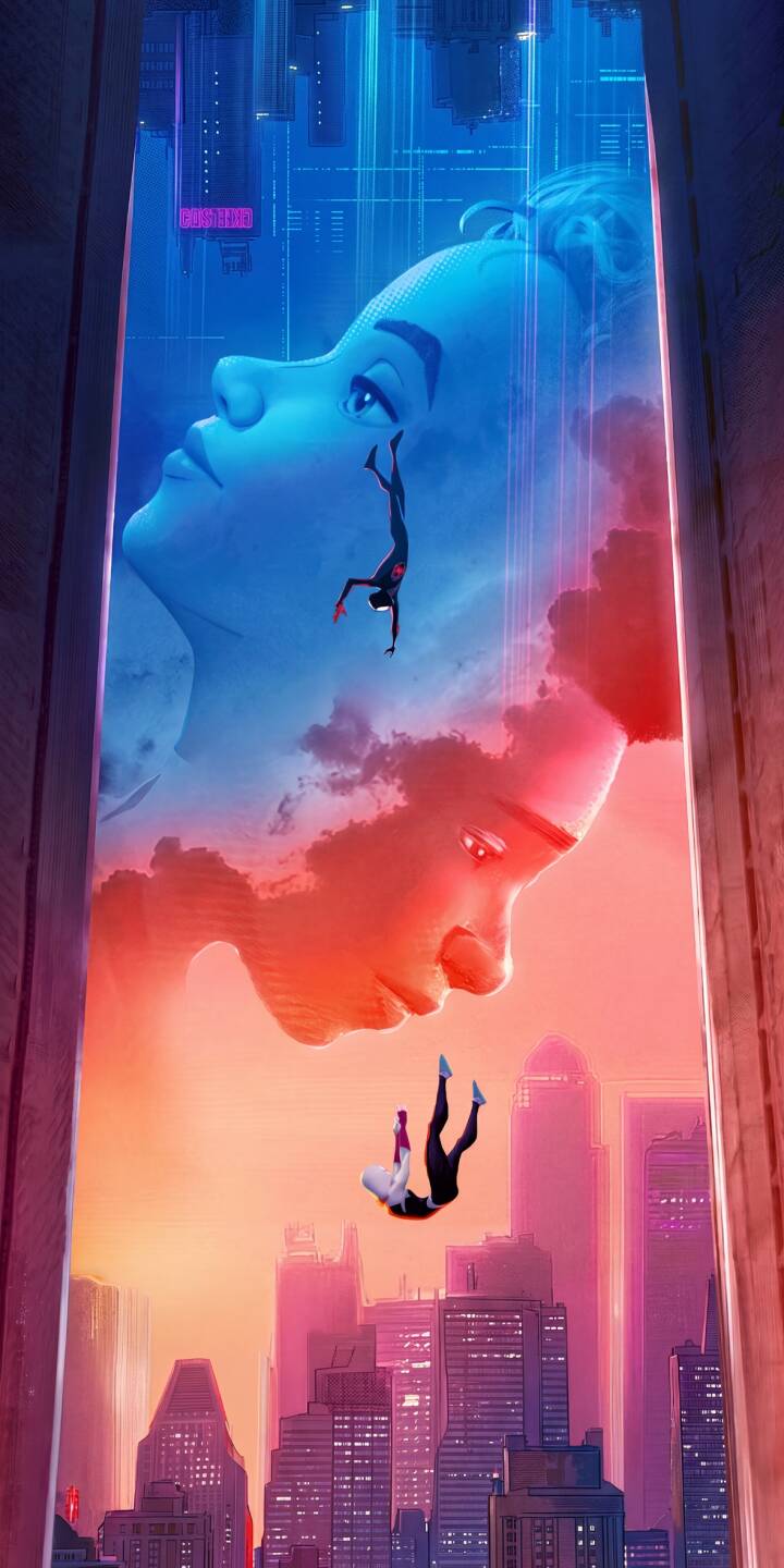 720x1440 Multiverse Falling Heroes Wallpaper