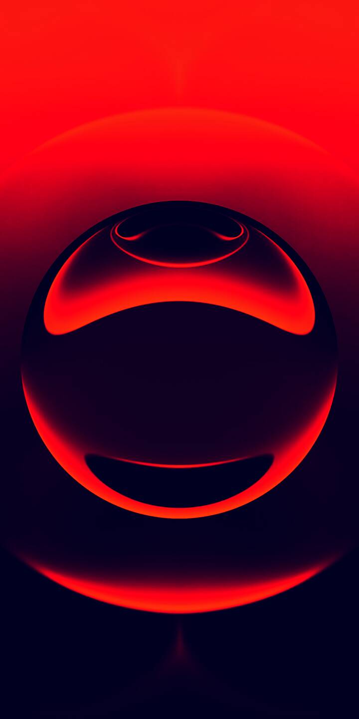 720x1440 Vibrant Red Orb Wallpaper