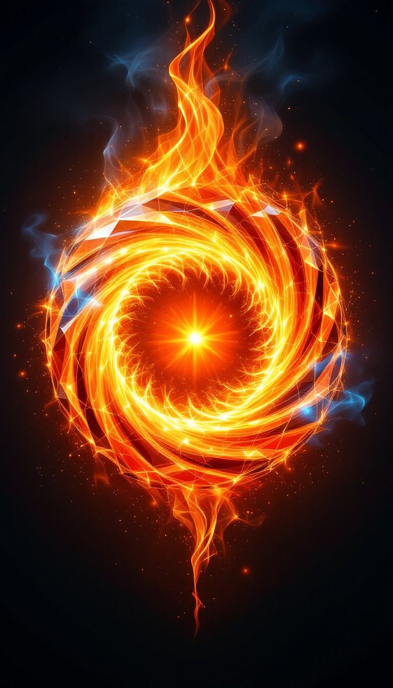 768x1344 Download Cosmic Fire Orb Image, Orb, Spiral
