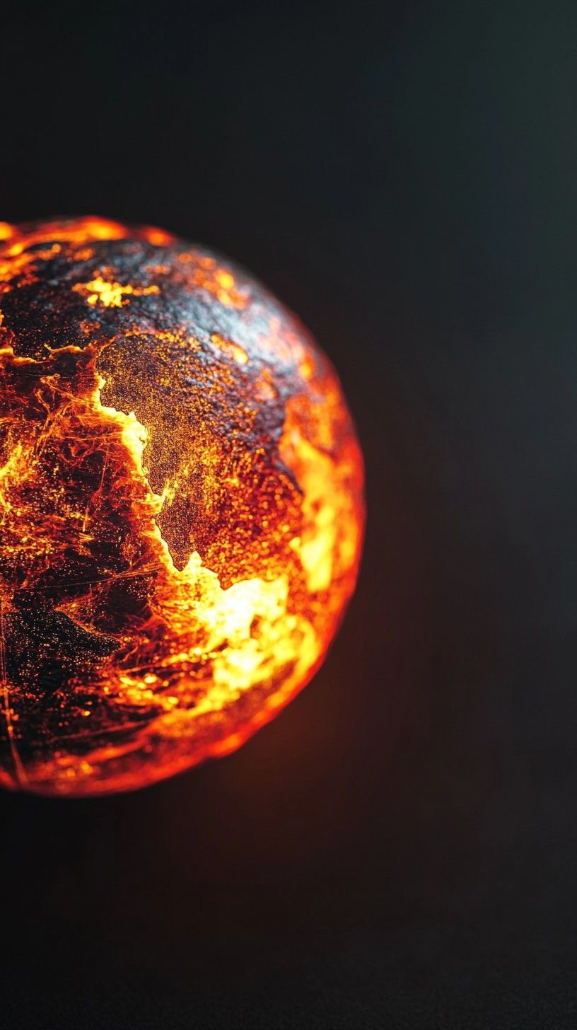 816x1456 Download Glowing molten orb Image, Molten, Orb