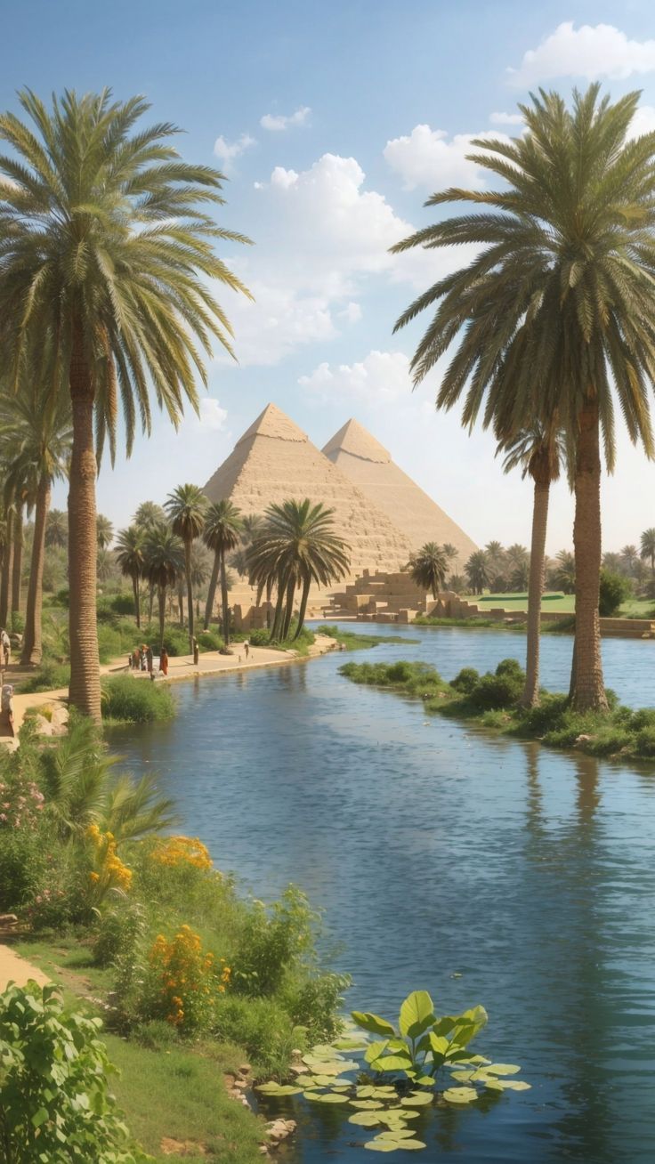 736x1308 Egyptian Nile Serenity Wallpaper