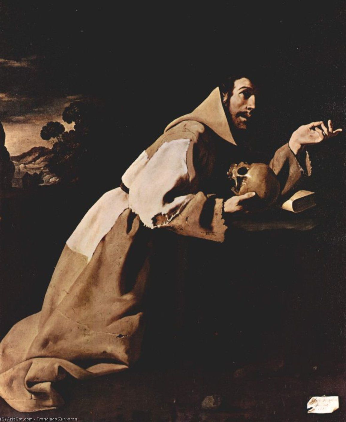 1155x1408 Download Saint Francis in Meditation by Francisco de Zurbarán image and credit line
